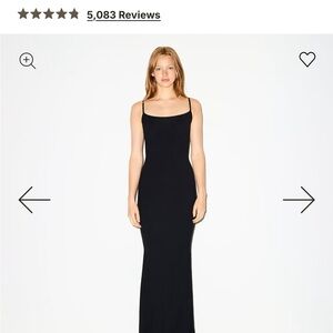 Skims black slip dress